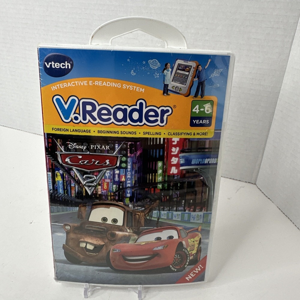 Vtech V.Reader Disney Pixar Cars 2 Interactive E-Reading System 80-281900 NEW